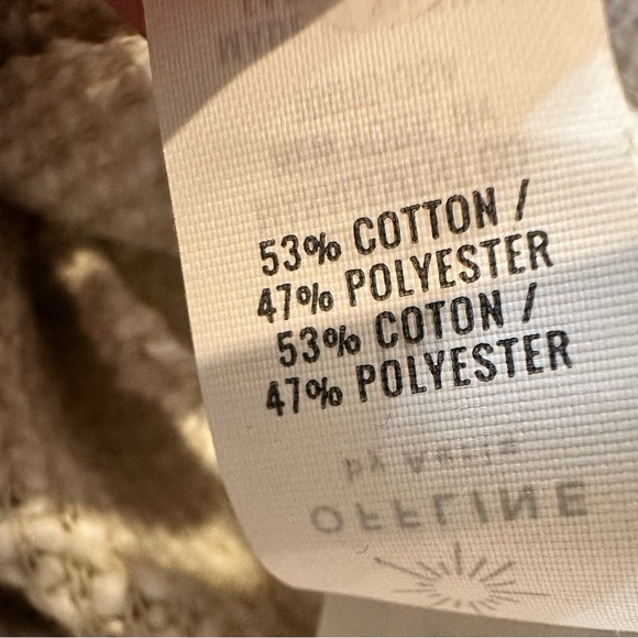 Aerie Women's Textured Beige Hoodie - Picture 7 of 13